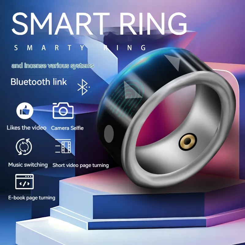Smart Bluetooth Page Turner Ring Wireless Remote Control for TikTok,  eBooks, Music Selfies Black Tech Gadget
