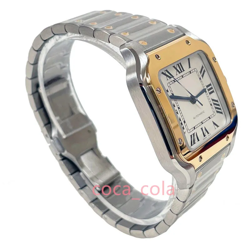 Montre-bracelet de luxe pour hommes, japon mécanique automatique, nouveau Bracelet en acier inoxydable saphir étanche w2-sa0-016 -SS / or jaune 18 carats