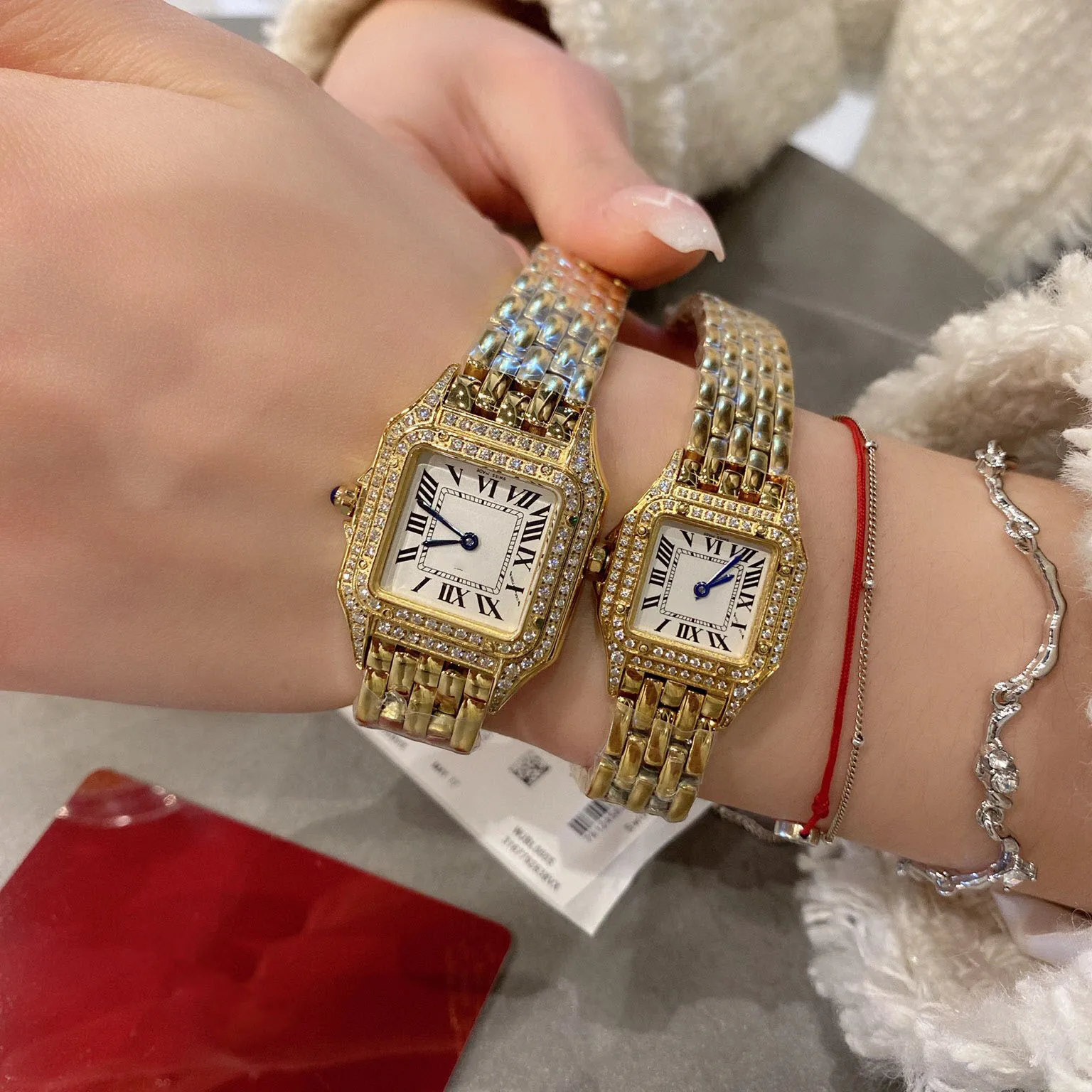 Cheetah series womens quartz watch with white gold band 10  display picture 2