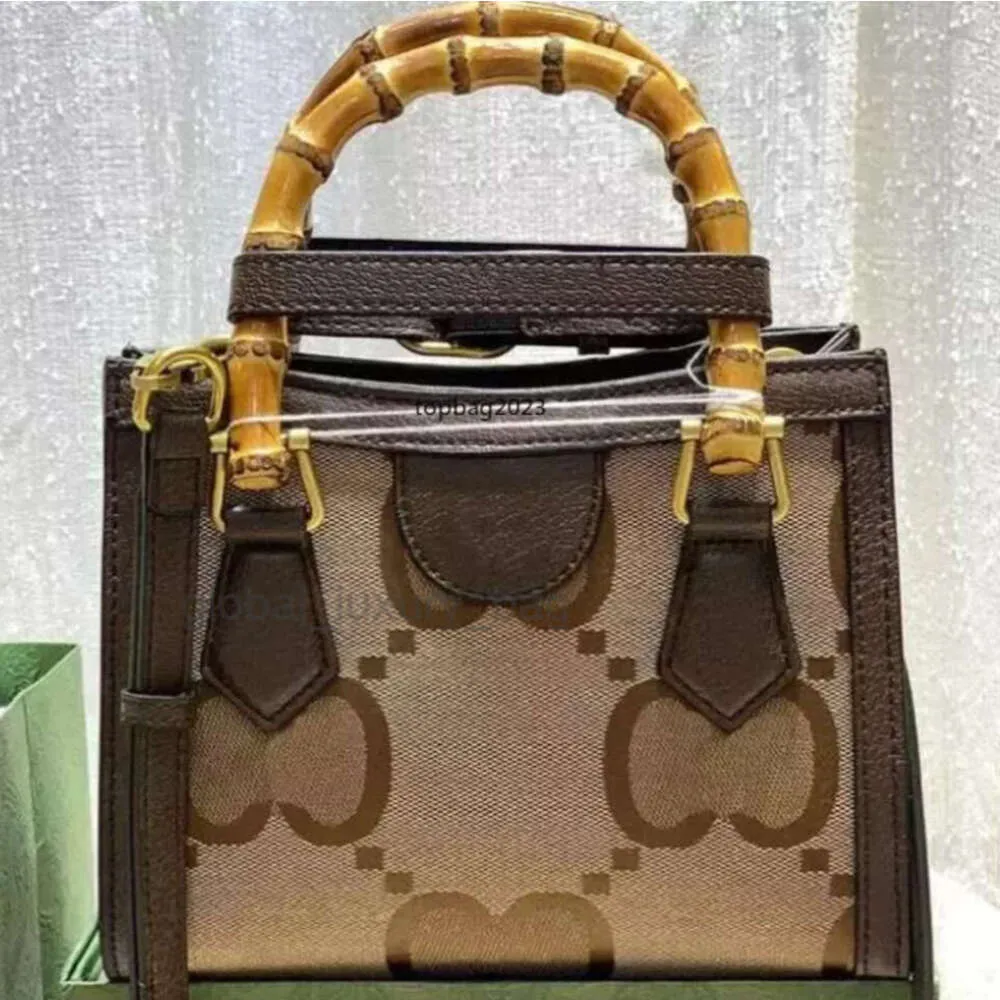 2024 Luxe Designer Tassen Boodschappentas Tote Bag Diana Bamboe Echt Lederen Handtas Schoudertas Dames Heren Tote Crossbody Mode Portemonnees Handtassen