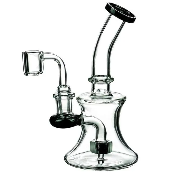 6,3-дюймовая основа стакана Dab Rigs Толстые стеклянные водяные бонги Кальяны Дымчатые стеклянные трубы Нефтяные вышки с 14-миллиметровым фейерверком