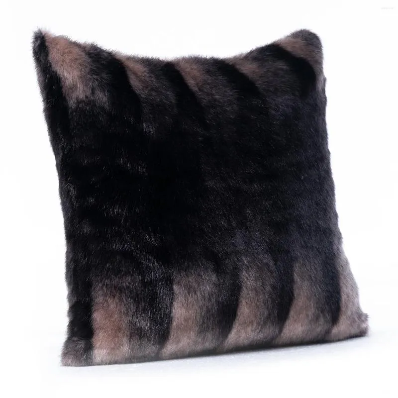 Pillow Plush White Cover Artificial Wool Decor Case Solid Furry Pillowcases 45X45CM