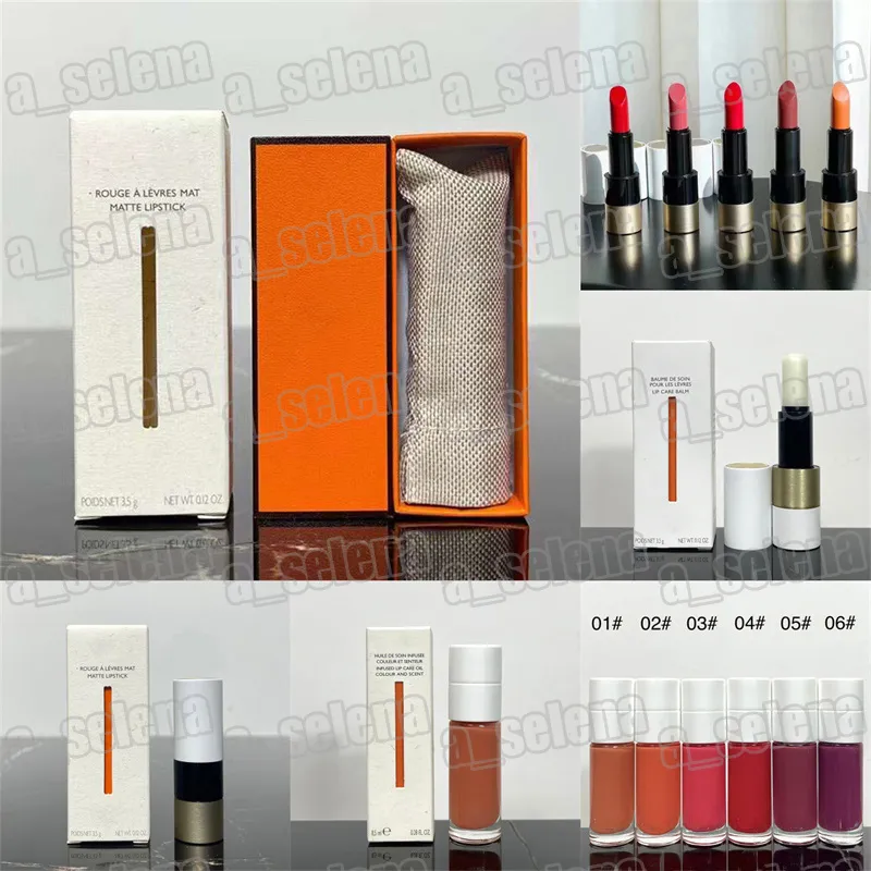 Satynowa szminka Rouge Matte Lipstick Balm do ust 3,5G Rouge A Levres Mat Infosed Lip Care Oil Color i zapach 8,5 ml