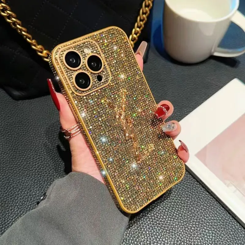 Anti-Drop Designer Phone 15 Iphone Cases 14 Promax 13 Premium 12 Flash Diamond 11 With Lens Film Protective Case Cover Shell Cyg24013008-5 Cyg240008-5