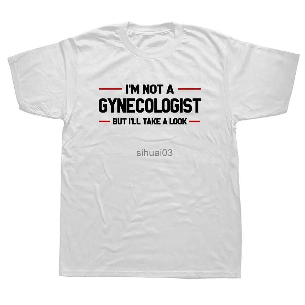 Herr t-shirts Jag är inte en gynekolog men jag ser roliga doktor t skjortor grafiska streetwear kortärmad äktenskap t-shirt