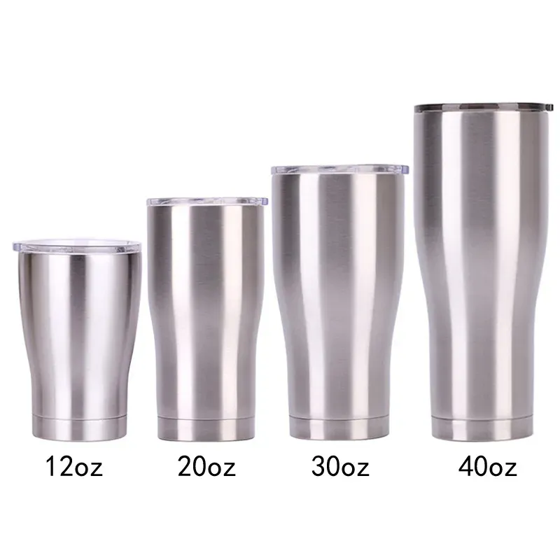 40oz Curved Tumbler in Bulk Curving Stainless Steel Travel Flask Double Wall Vacuum Insulated Sparkle Holographic Tumbler with Li