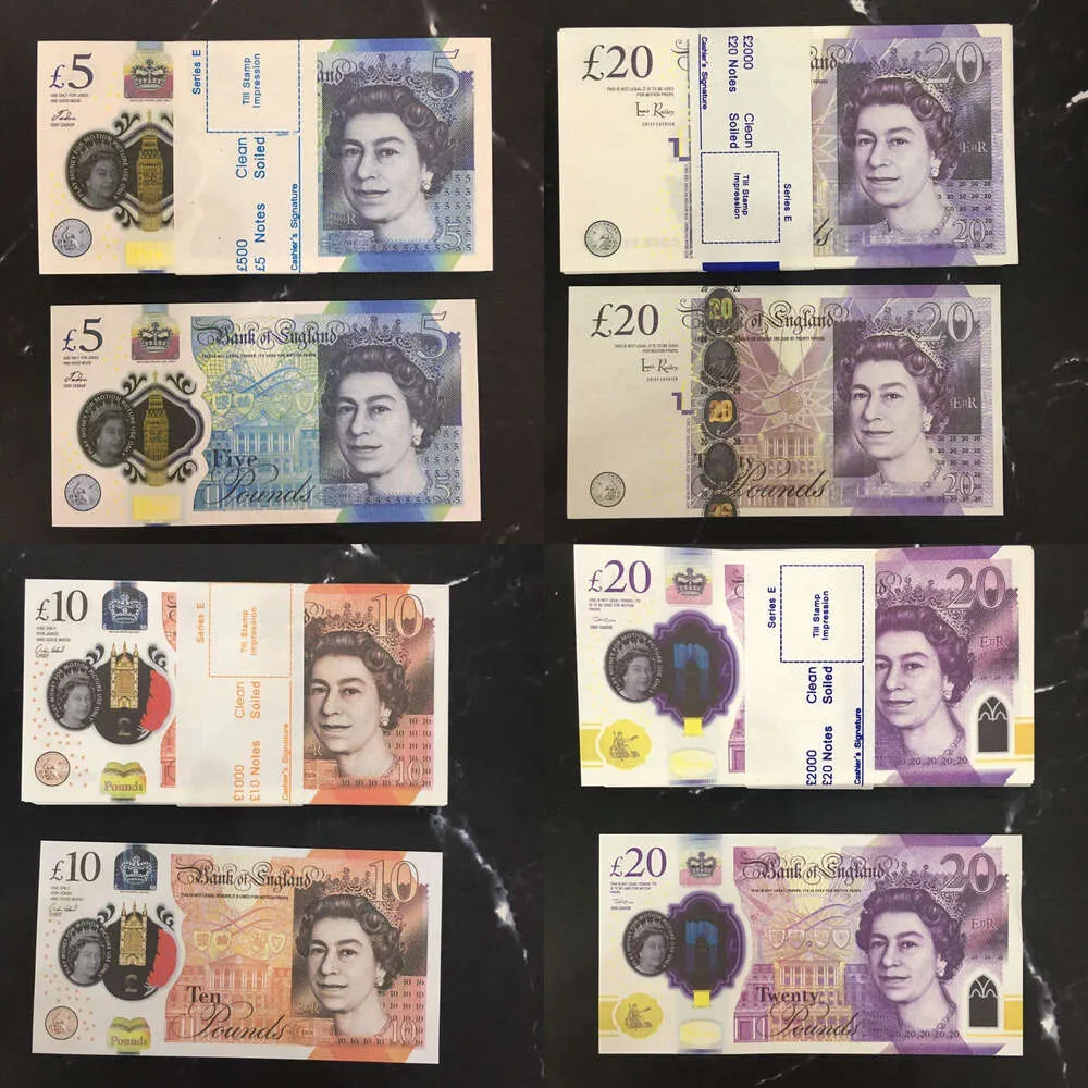 Prop Money Toys Livres britanniques GBP British 10 20 50 faux billets commémoratifs jouet pour enfants cadeaux de Noël ou film vidéo286nD6CB4WQHNISG