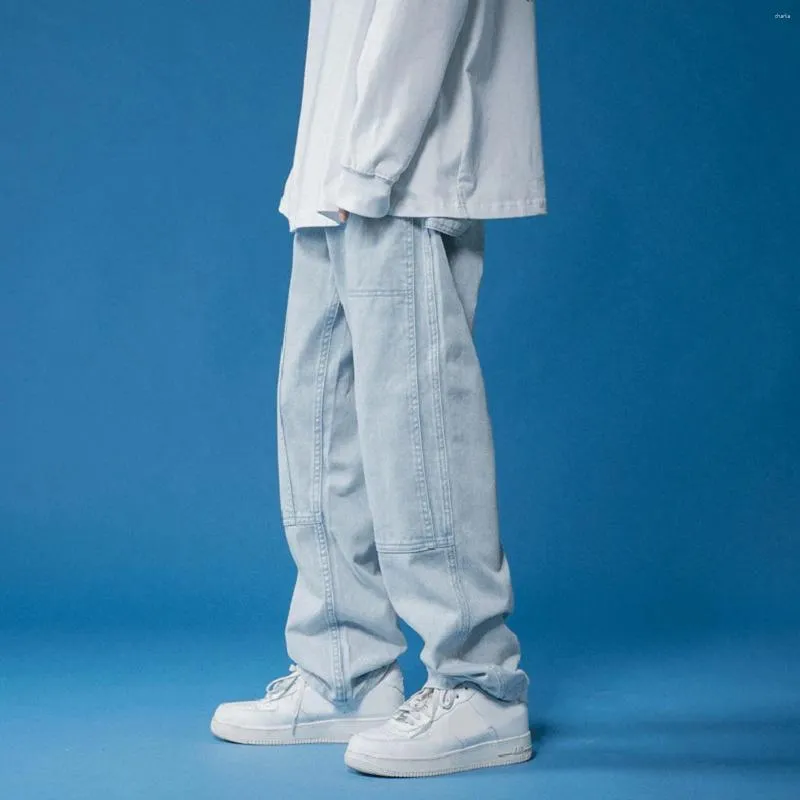 Jeans pour hommes Hommes 2024 Automne Streetwear Hip Hop Cargo Pantalon Large Jambe Hip-Hop Droit Denim Pantalon Style Coréen Mâle Harem Jean
