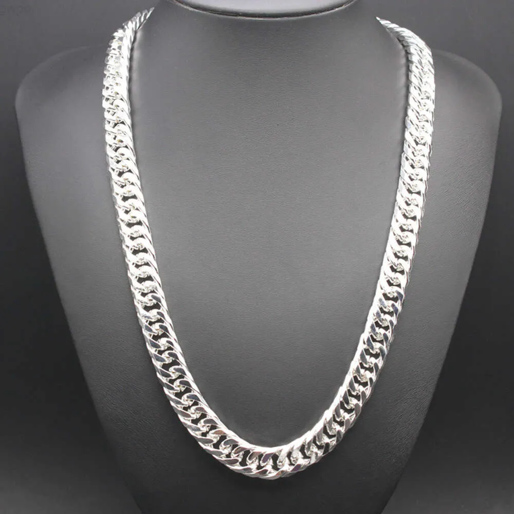 Fashion Hip-Hop Diamond-Shape Jewelry S925 Sterling Silver Cuban Chain with Moissanites Mens and Women Necklace Customization