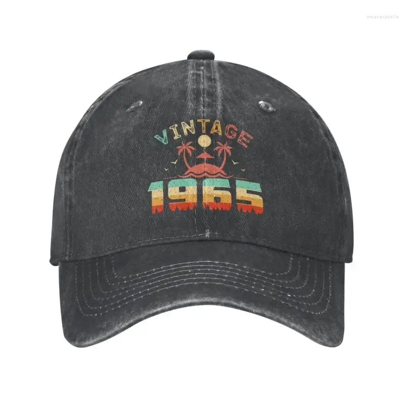 Casquettes de baseball Classique Unisexe Coton Vintage 1965 Cool Anniversaire Cadeau Idée Casquette de Baseball Adulte Réglable Papa Chapeau Pour Hommes Femmes Hip Hop