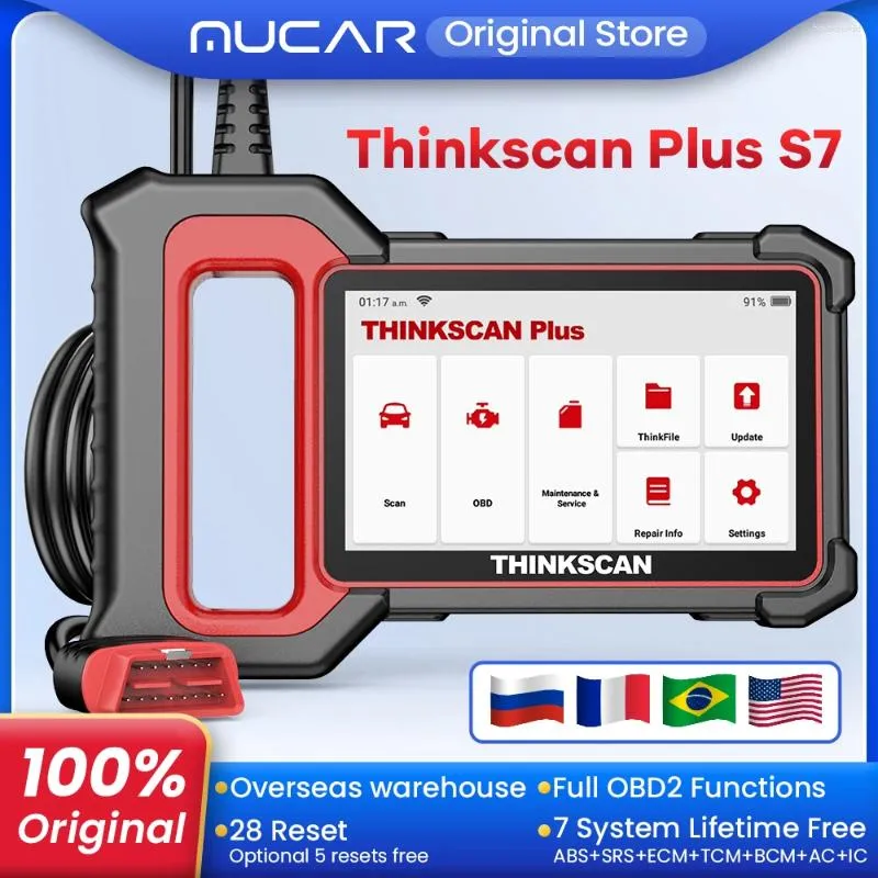 ThinkScan Plus S7 S4 S6 OBD2 bildiagnostiska verktyg ABS/SRS/ECM/TCM/BCM Code Reader Auto Scanner Fault Diyers Scan