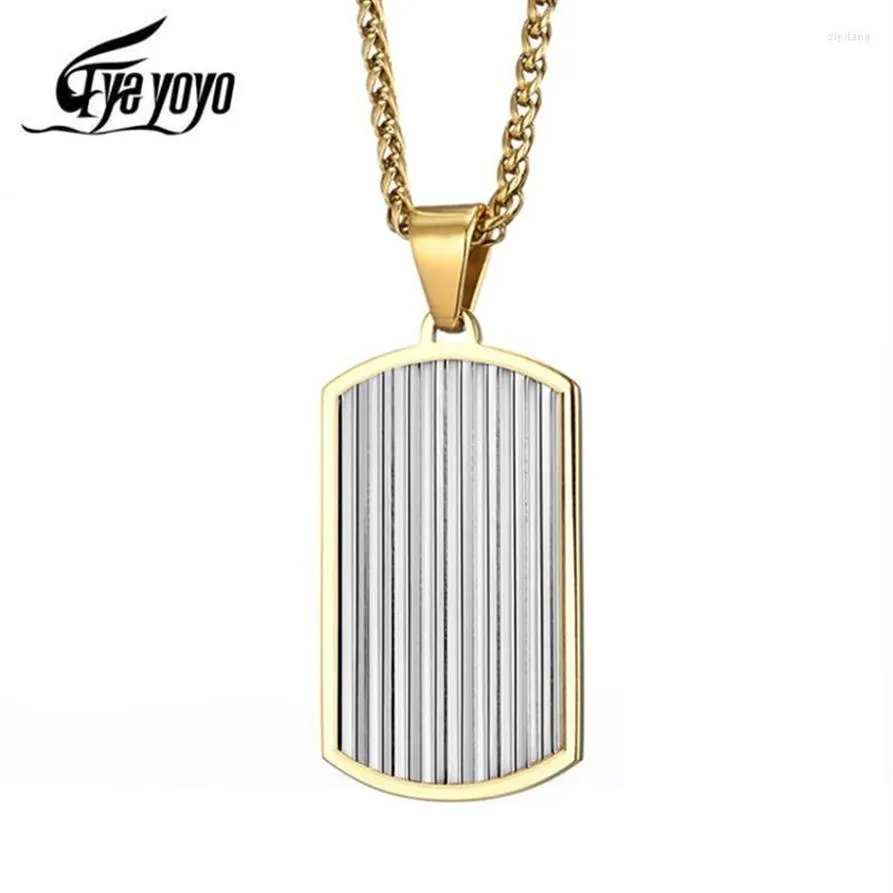 Pendentif Colliers EyeYoYo Titane Acier Personnalité Pendentifs Militaires Dominateur Médaille Brillante Soldats Américains Pour Hommes Listed273z