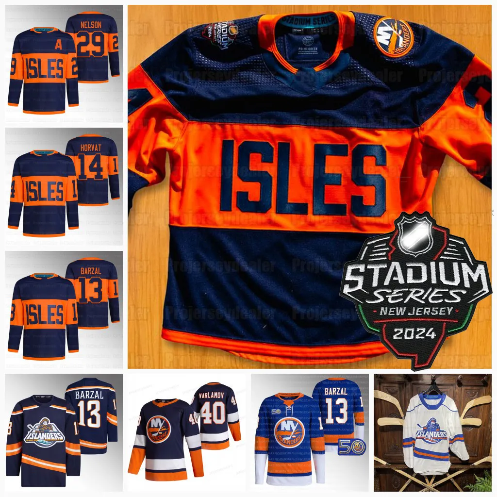 Islanders 2024 Stadion Series Jersey Ilya Sorokin Brock Nelson Bo Horvat Mathew Barzal Noah Dobson Pelech Anders Lee Josh Bailey Jean-Gabriel Pageau NY