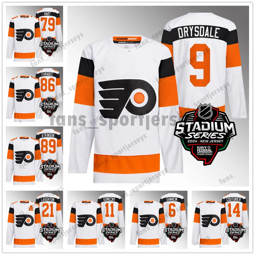 Flyers 2024 Stadium Series Jersey Owen Tippett 11 Travis Konecny ​​14 Sean Couturier 79 Carter Hart Kevin Hayes Cam York Morgan Frost Tanner Laczynski Scott Laughtton