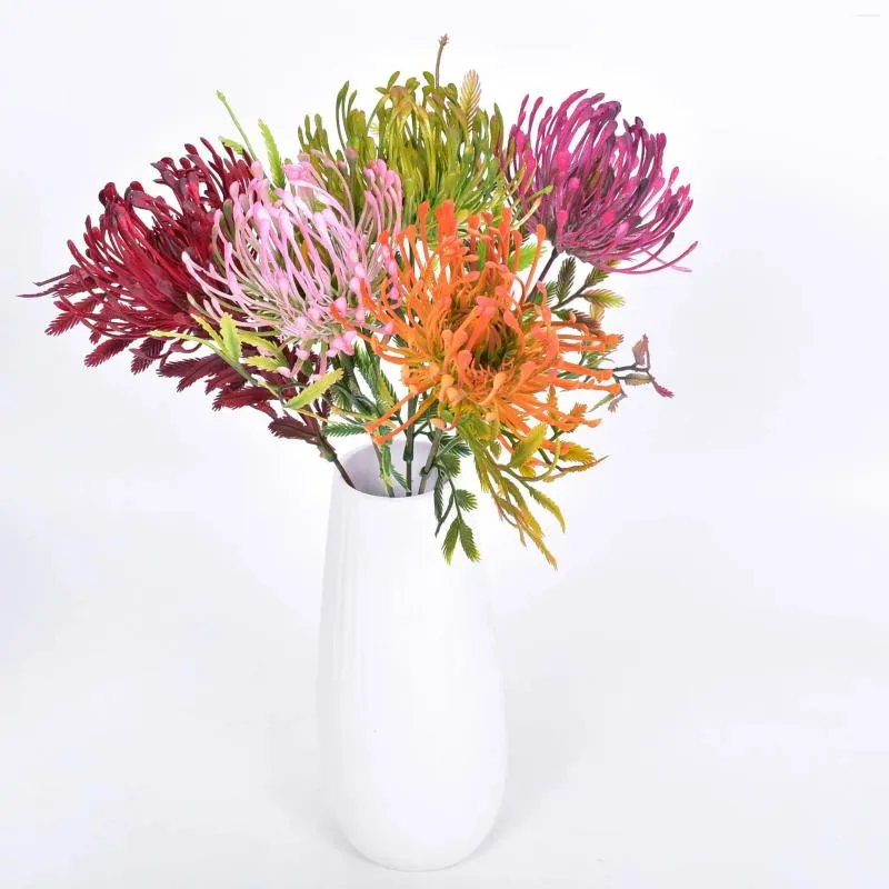 Decorative Flowers Artificial Chrysanthemum Fake With Stem For Vase Filler Home Table Garden Window Porch Wedding Decoration