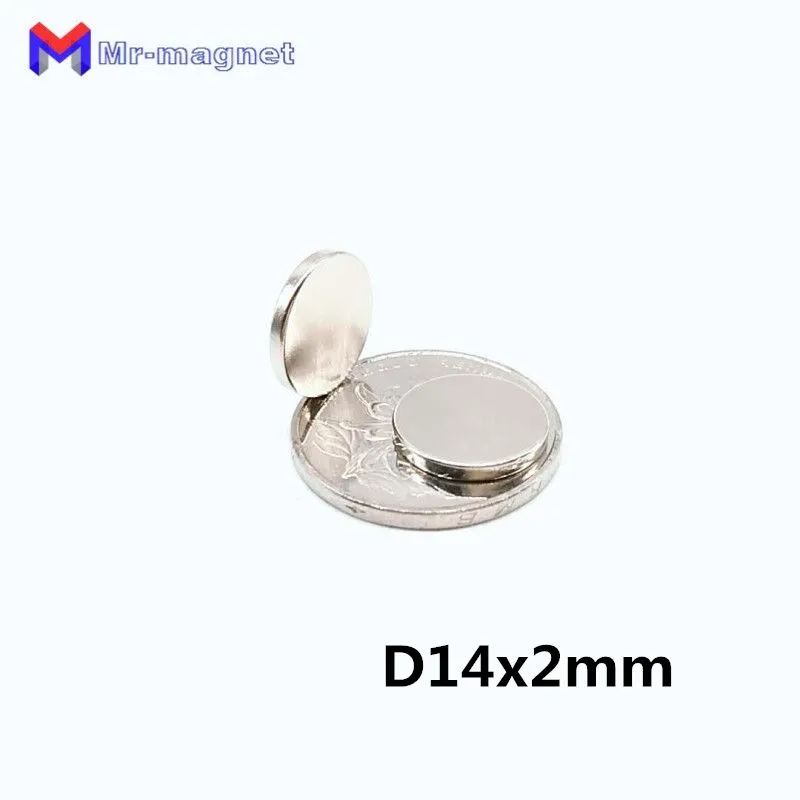 neodymium magnet 14x2 rare earth small strong round permanent 142 mm fridge electromagnet ndfeb nickle magnetic disc