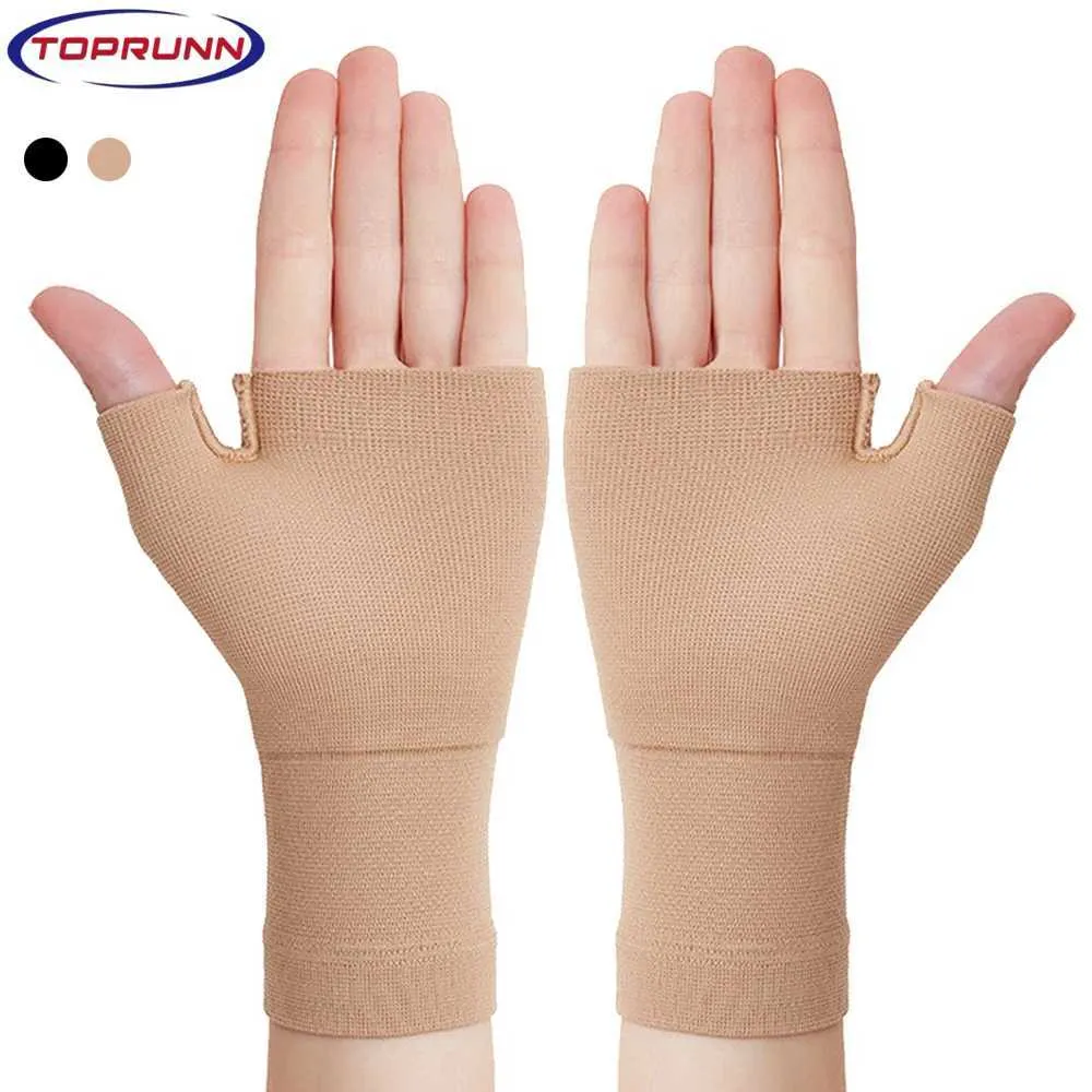 Suporte de pulso 1Pair Thumb Band Belt Pulso Luvas de suporte muscular Brace Strap Manga de compressão Entorses Dor nas articulações Luvas de tenossinovite YQ240131