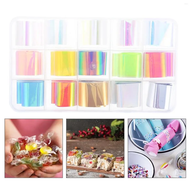 Narzędzia do pieczenia 30 Rolls Glass Candy Opakowania ręcznie robione papierowe opakowanie Pakowanie Pet Nougat kolorowe