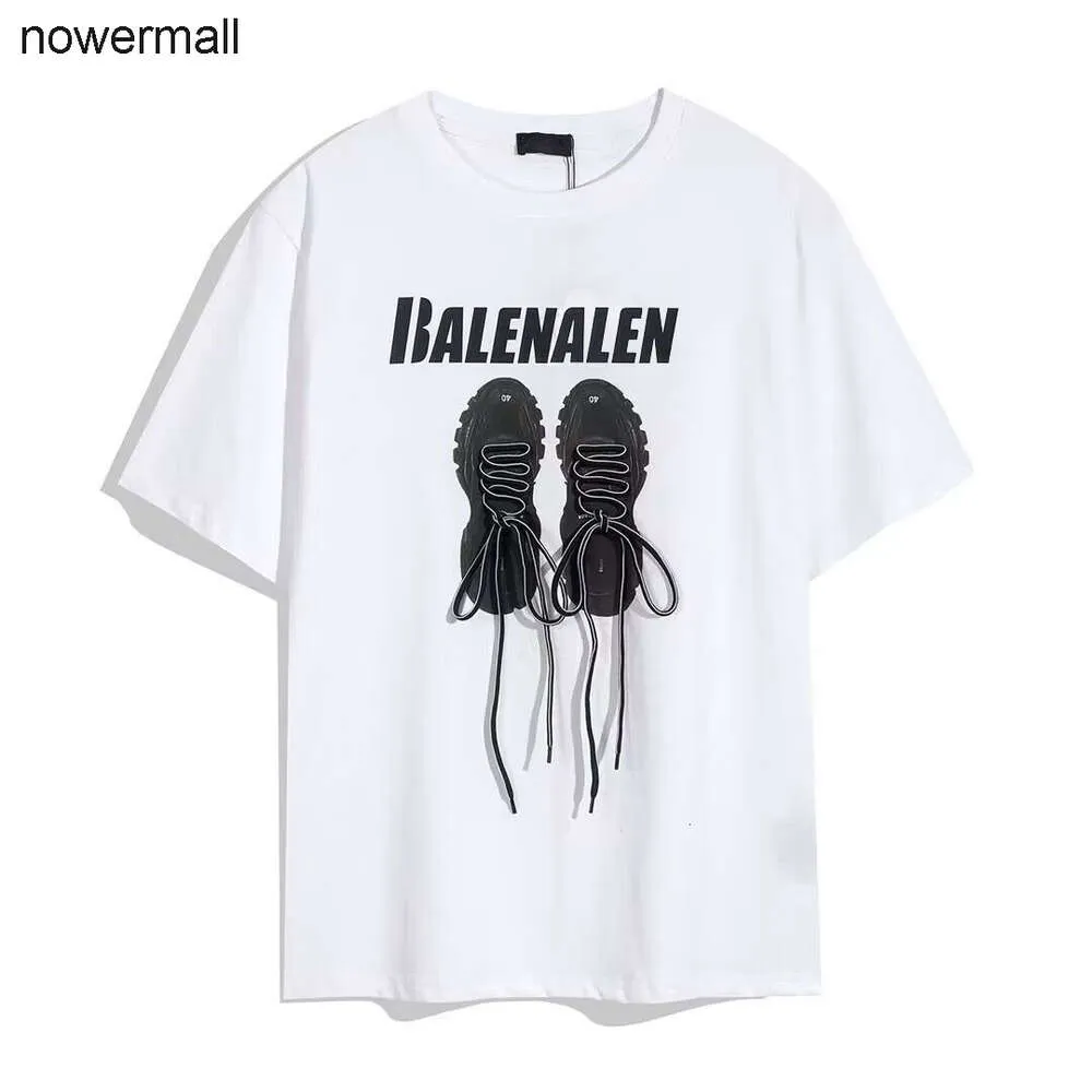 Tee balencaigaly balencigaly Men Sleeve And Women T Shirt Loose Paris Daddy Sneaker Shoe Short Shirt Print Lover Crew Neck Breathable Oversized Clothing Large