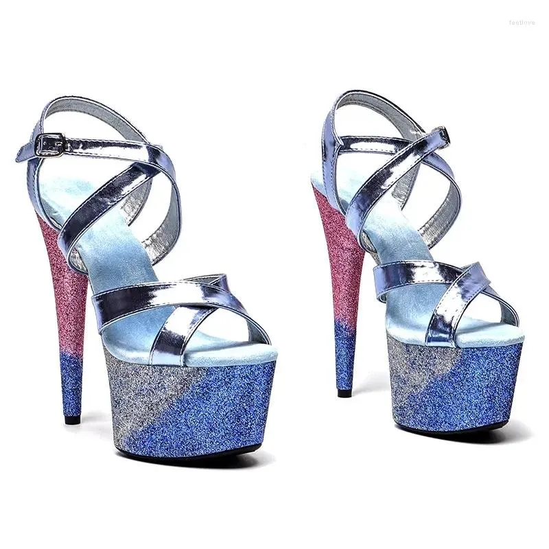 Sandali LAIJIANJINXIA 17CM/7 pollici PU Tomaia Moda Esotica Sexy Tacco Alto Piattaforma Party Donna Pole Scarpe da ballo 105