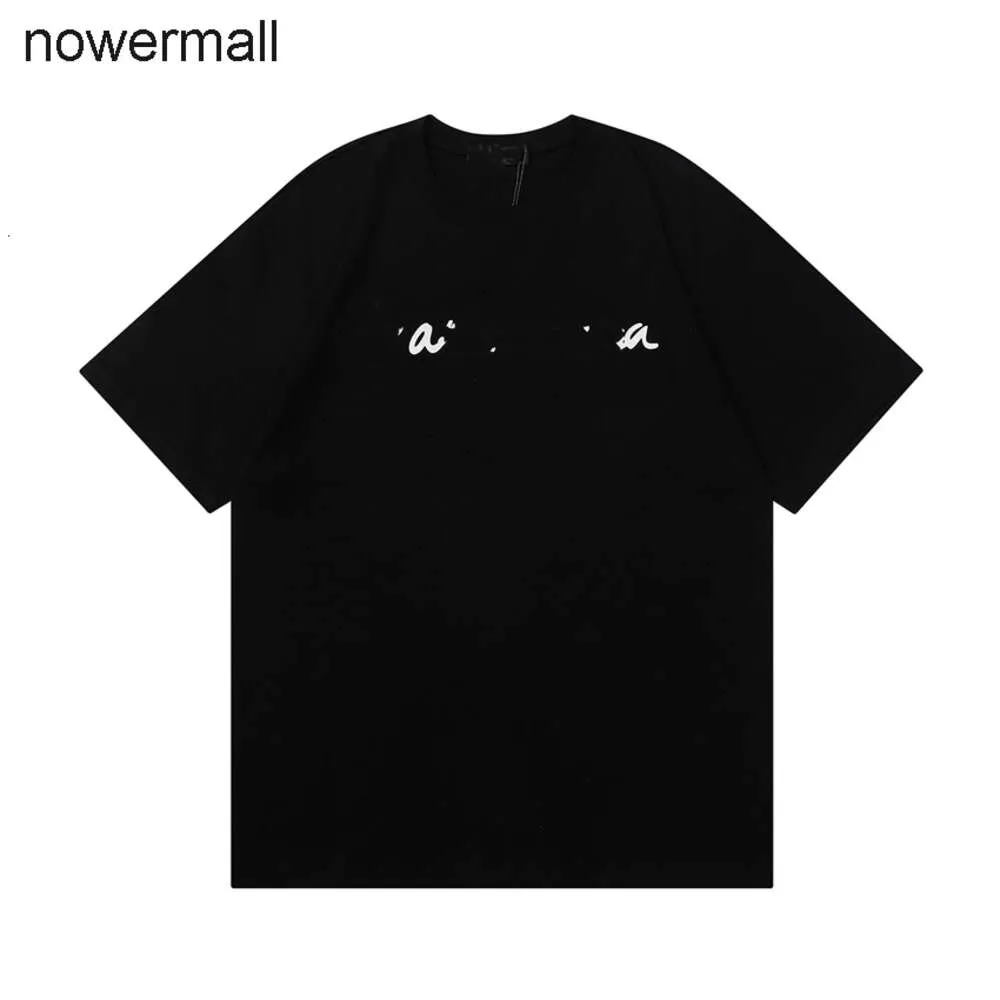 Court nouveau t-shirt étudiant balencaigaly hommes rides lettres décontracté balencigaly doublure hommes mode coton doux Couple t-shirts résistant impression 7SJQ