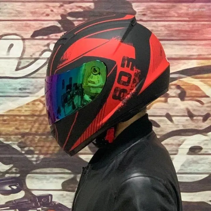 Motorhelmen Helm Heren Volledig gezicht Moto Rijden ABS Materiaal Motocross Motor Casco