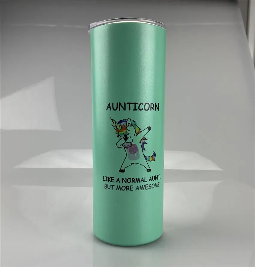 20oz Luminous Sublimation Tumbler Fluorescent Skinny Tumbler Easter Day in Bulk Glow in Dark Creative Mugs Stainless Steel Water Bottle ZZ