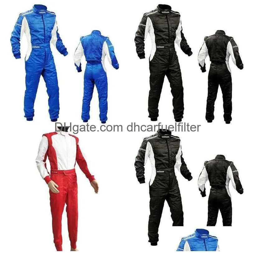 Abbigliamento da corsa motociclistica Auto F1 Fuoristrada Kart Tuta intera Impermeabile Coppia Adt Bambini Consegna drop Otlx5 Cellulari Motociclette Dhxru