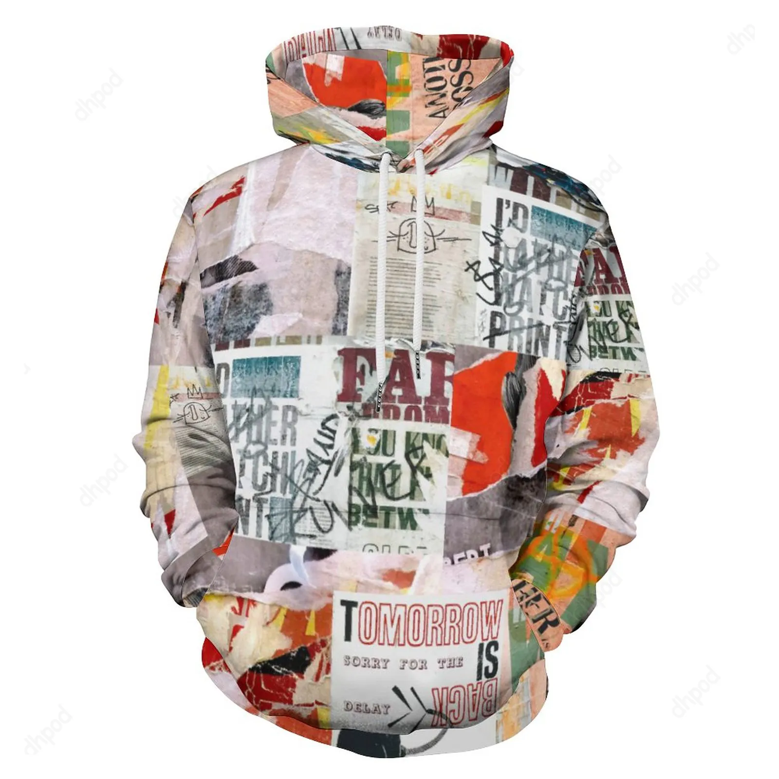 Designer Men hoodies tröjor Retro anpassade mönstrade lösa dubbla mössor alla tryckta som hoodies grossist hoodie herrkläder kläder stor storlek S-6xl