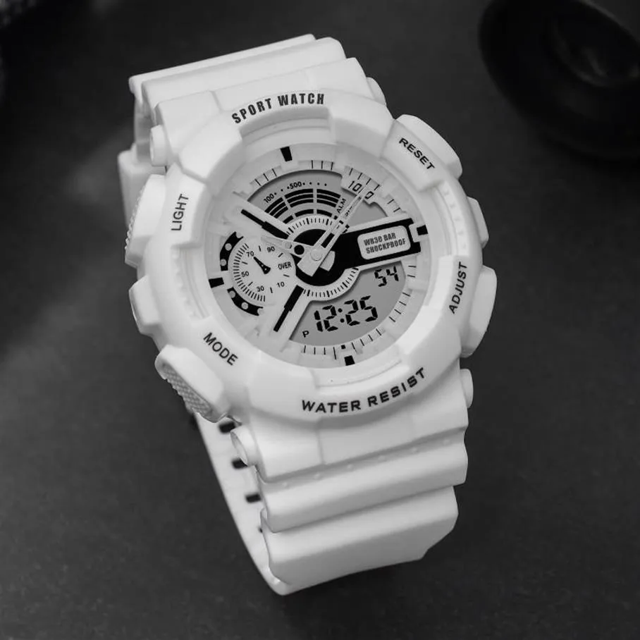 Zegarek na ręce patrz w stylu Wodoodporne zegarki damskie LED Digital Electronic Na rękę na rękę chłopiec sportowy sport R305W