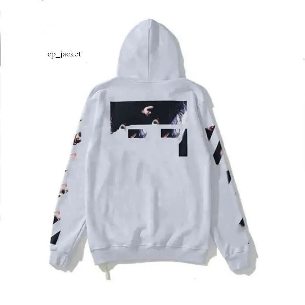 Gebroken witte hoodie heren hiphop heren streetwear heren dames ontwerpers Skateboards met capuchon Hoodys Straat Pullover Sweatshirt Kleding Gebroken wit Oversized Offend 9678