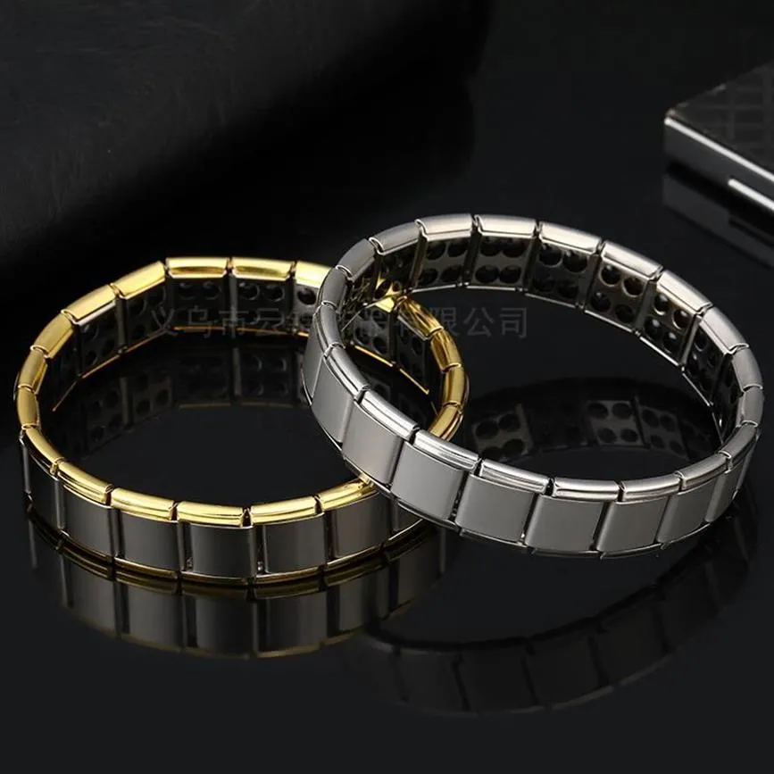 Länkkedja ed rostfritt stål magnetiska armband för kvinnor läkande armband balans hälso män vård smycken2602