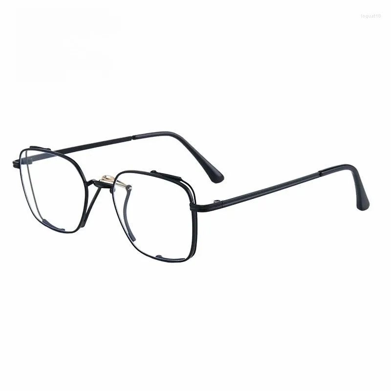 Sunglasses Frames Vintage One-Piece Eye Glasses For Men With Metal And Blue Light Blocking Full Rime Irregular Optics Eyeglasses Women 9337