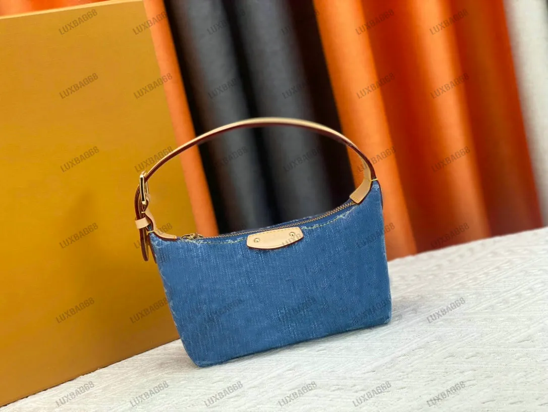 Designer Denim Canvas Shoulder Bag For Women Small Leather Designer Denim Canvas Shoulder Bag For Women Small Leather