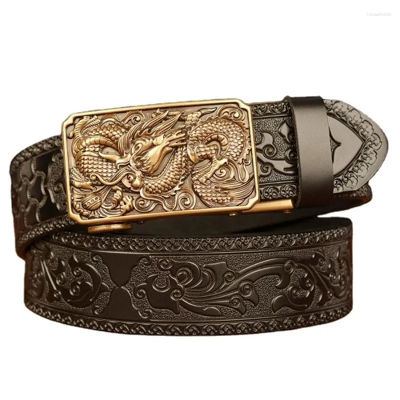 Luxury Dragon Belt for Men - Genuine Leather Ratchet Belt  display picture 2