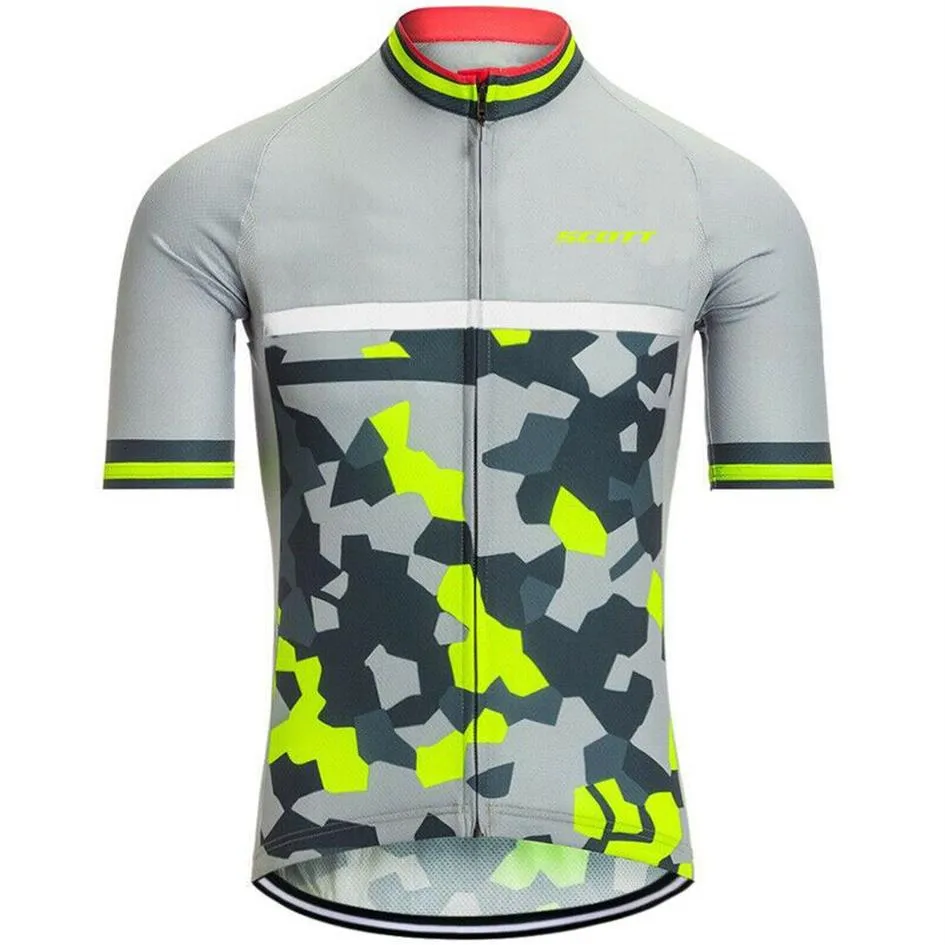 Pro Team Scott Wielertrui Heren 2021 Zomer Sneldrogend Mountainbike Shirt Sport Uniform Road Fiets Tops Racing kleding Outd2688