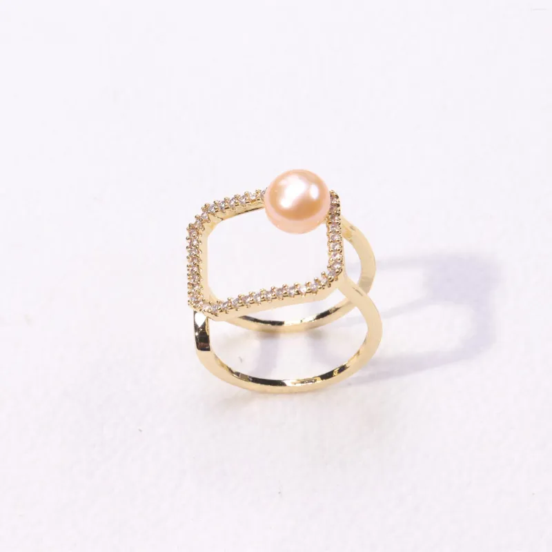 Cluster Rings LVR30 Fashionable Pearl Ring Comes Into The Market With 9-10mm Mantou Beads All Over S925 Silver