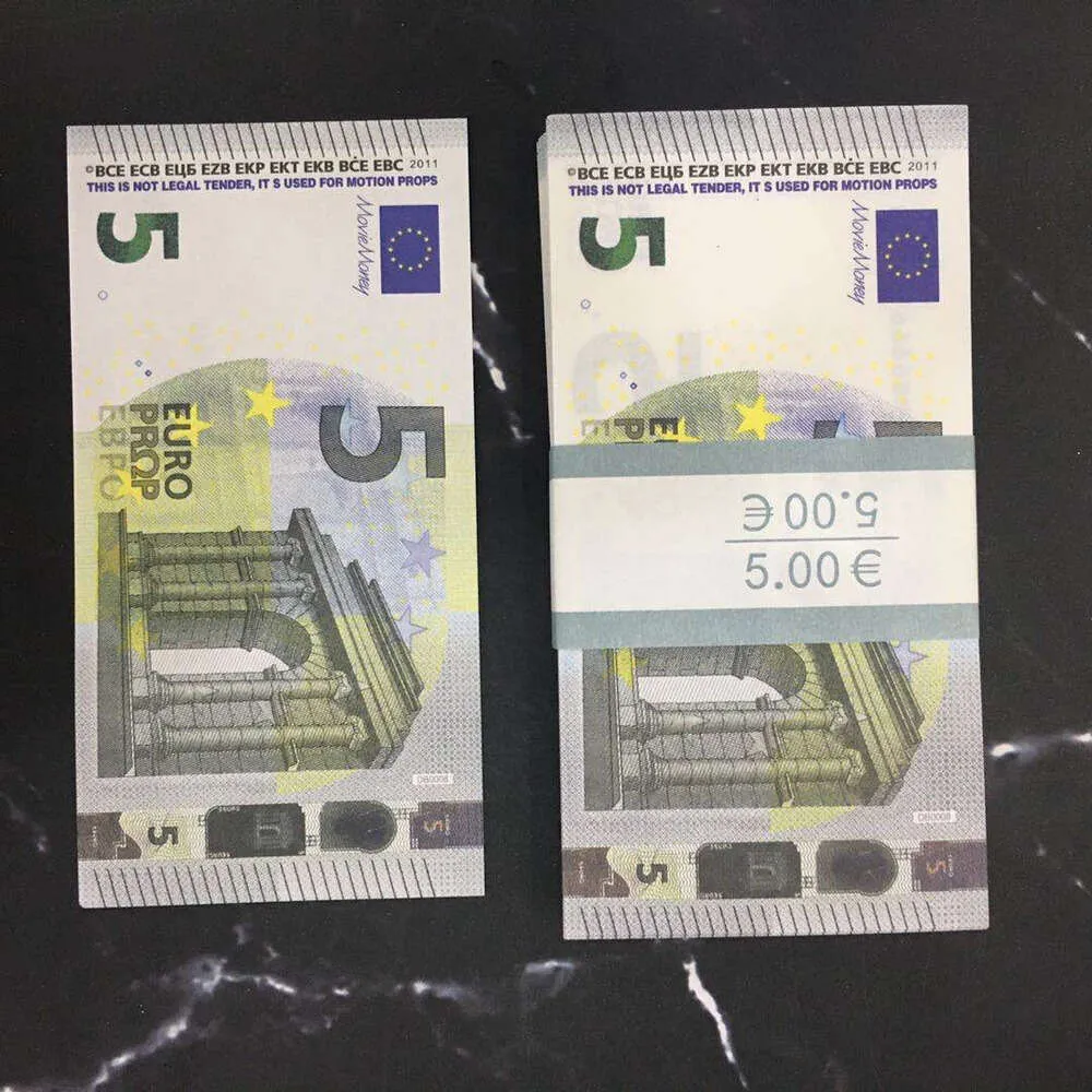 Paper Money 500 Euro Toy Dollar Bills réaliste Impression complète 2 SAFSE PLAK Bill Kids Party and Movie Graps Fake Euro Pranks For AdultSU65G