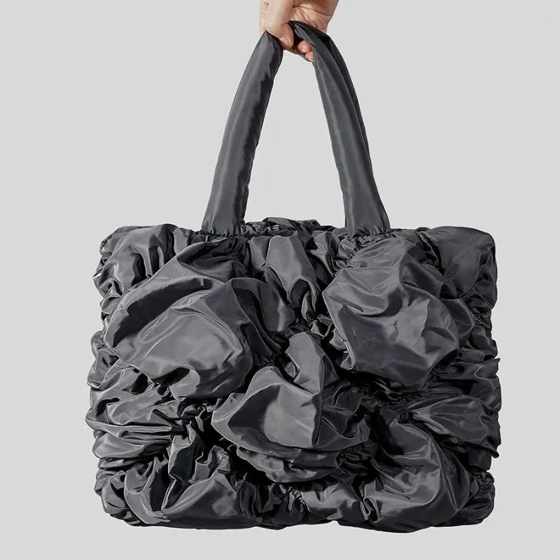 Sacs de soirée Mode Ruché Sac fourre-tout rembourré Designer matelassé Femmes Sacs à main Nylon Fown Coton Épaule Bandoulière Soft Puffer 2024