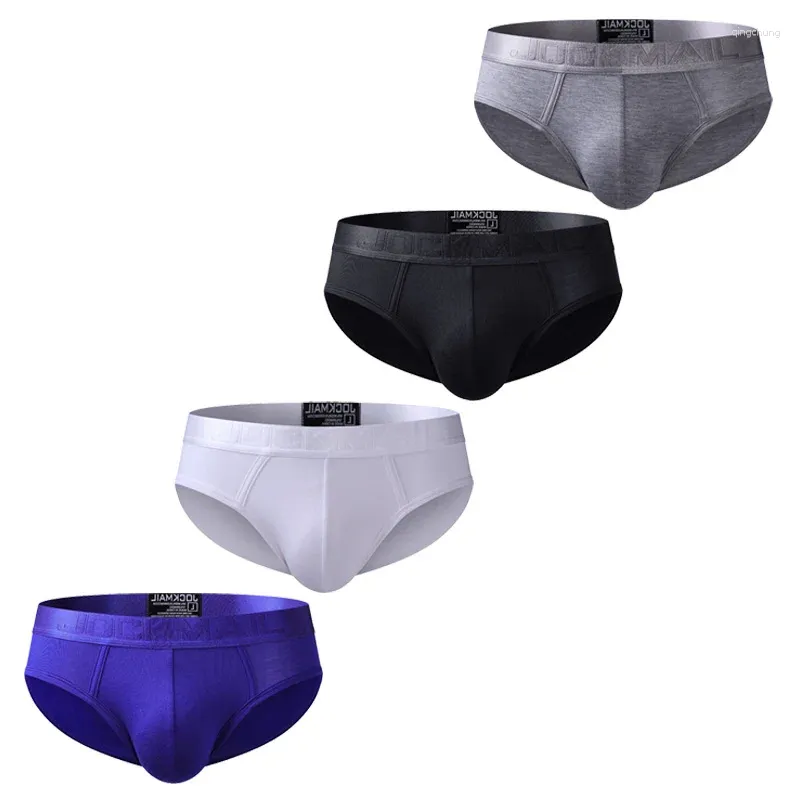 Underpants Jockmail Sexy Underwear For Men Briefs Modal Comfortable Breathable Calcinha Slip Soft Glossy Calzoncillos Large Penis