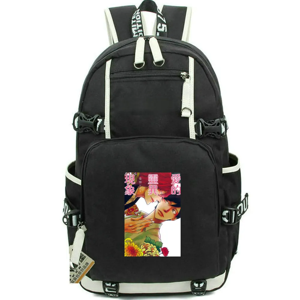 Strange Love backpack Supernatural phenomenon of love daypack Cartoon school bag Print rucksack Casual schoolbag Computer day pack