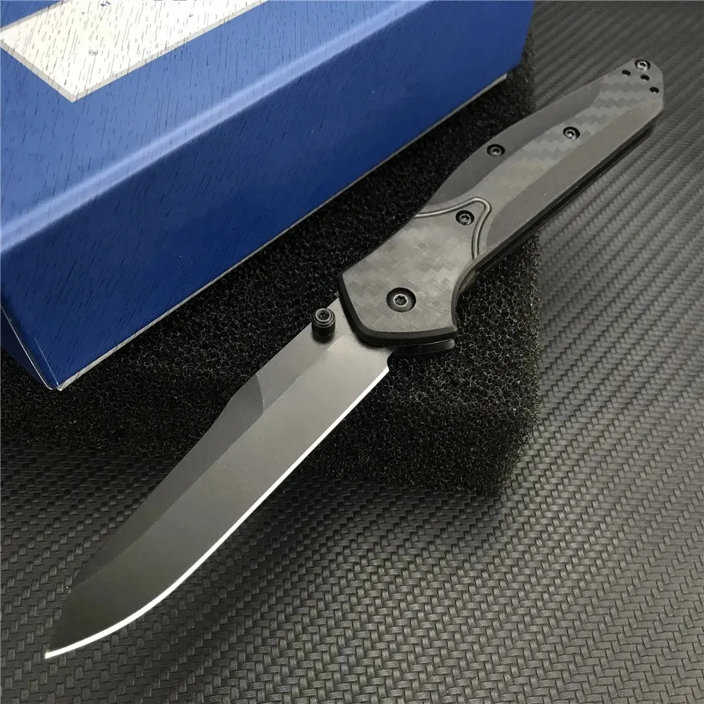 BM 940-1 Складной нож Osborne из углеродного волокна 3,4/S35V с простым лезвием, черные ручки из нейлонового волнистого волокна, тактические уличные легко переносимые карманные охотничьи ножи для выживания