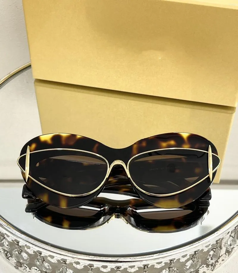 Sunglasses 2024 Cat Eye For Womens Fashion Super Large Frame Street Po Top Of The Line Original