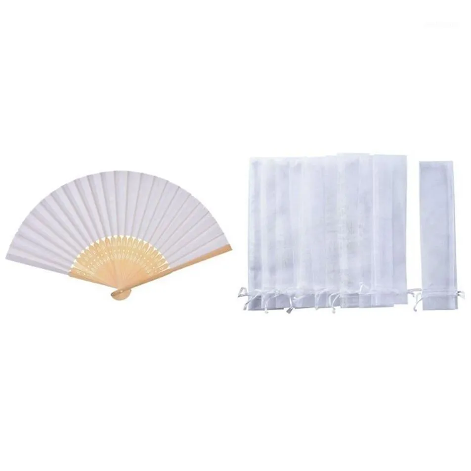 Envoltura de regalo 30 PCS Papel plegable Ventilador de mano Personalizado Halloween Damas Blanco 100 Paquete Bolsa Bolsas de organza con cordón 289M