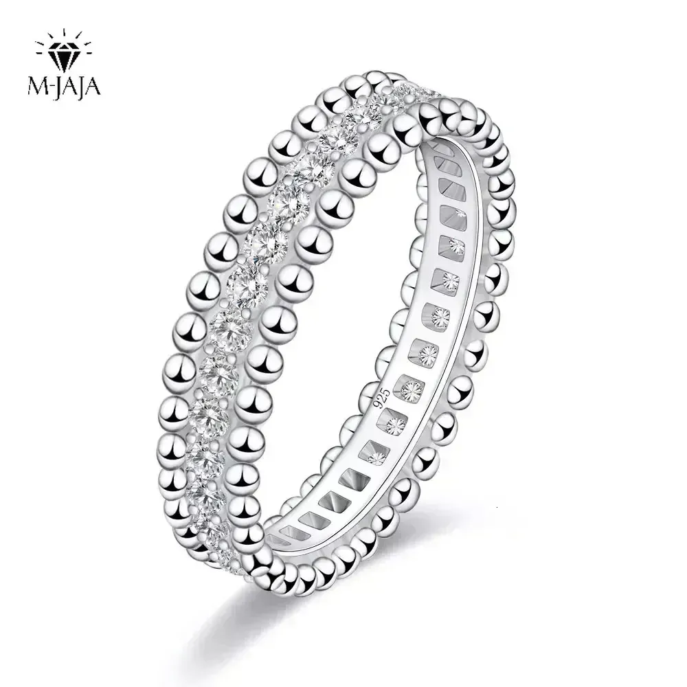 MJAJA – bague de mariage en argent Sterling 925, couleur D, VVS1, pour femmes, bijoux fins, cadeaux, 240122