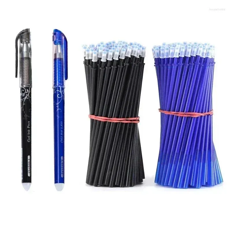 Erasable Pen Gel Pens 0.5mm Blue/Black Ink Refill Set For School Supplies Student Writing Exam Stationery