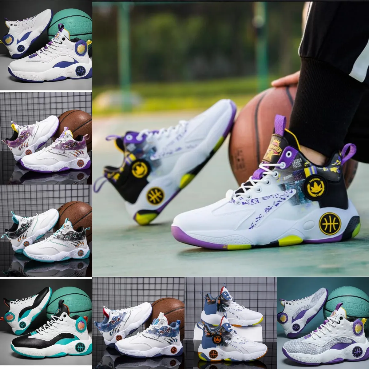 new High-end atmosphere, high quality non-slip, shock-proof, comfortable fashion high quality basketball shoes Eur 39-45