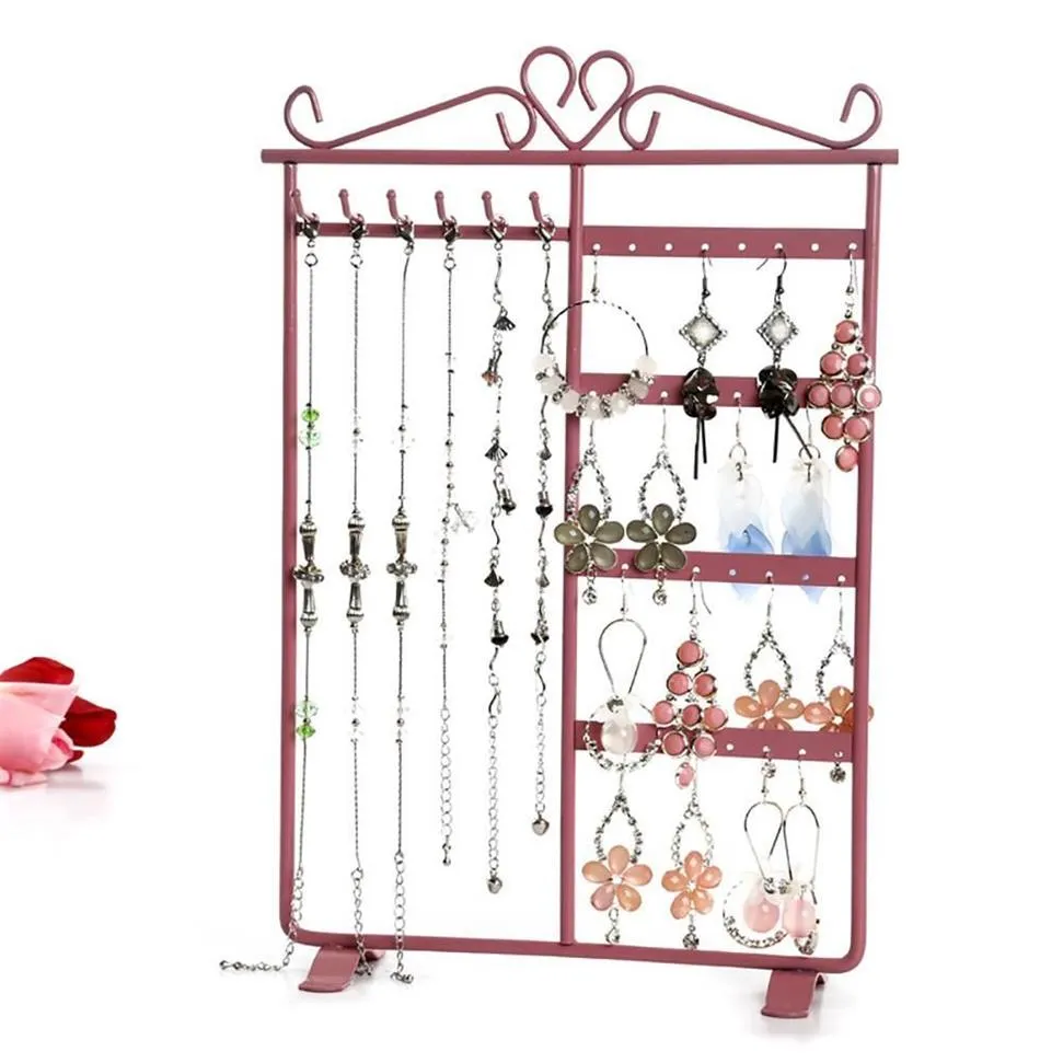 Earrings Necklace Jewelry Display Hanging Rack Metal Stand Organizer Holder fashion MX200810223l