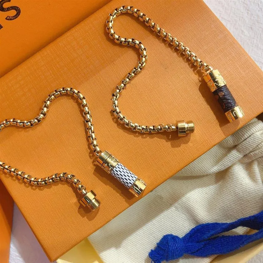 Glamour Jewelry Fashion Link Chains Deux couleurs Bracelets Design personnalisé Gold Glitter Cent Match Base for Women Design Bra268s