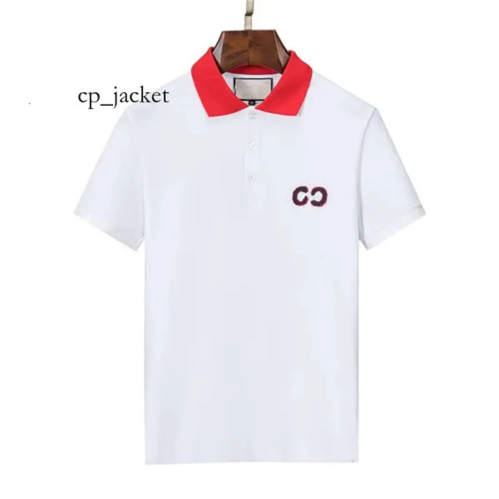 Luxury Italy Mens Stylist Polo Gg Camicie Uomo Abbigliamento Manica corta Moda Casual Estate T Shirt Camicia a righe Magliette Serpente Polo Ape Floreale Uomo Medusa 6196